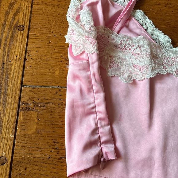 Edikted Blush Pink Lace Trim Chemise - Picture 3 of 5